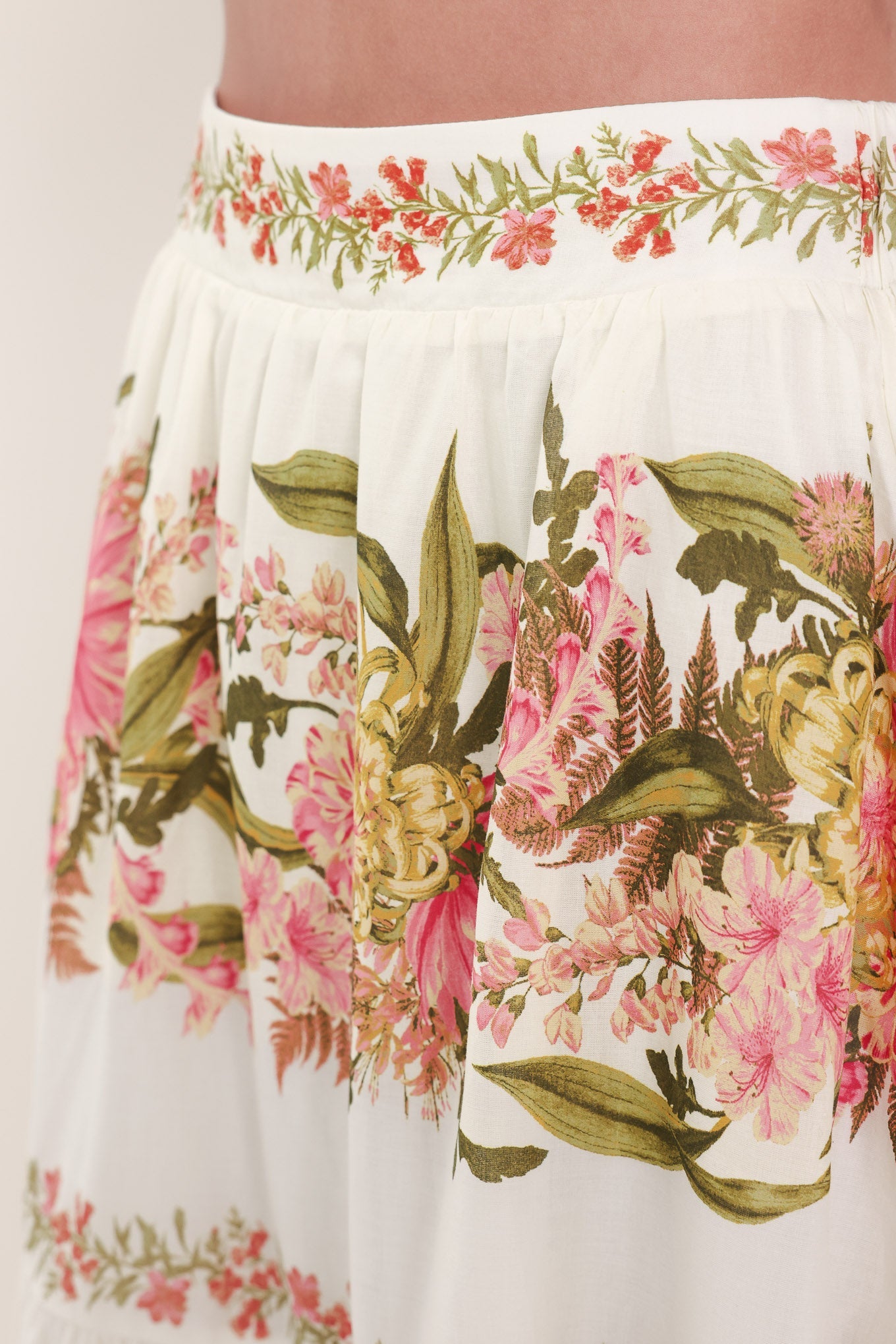 BOTANICAL ESCAPE WOVEN MAXI SKIRT