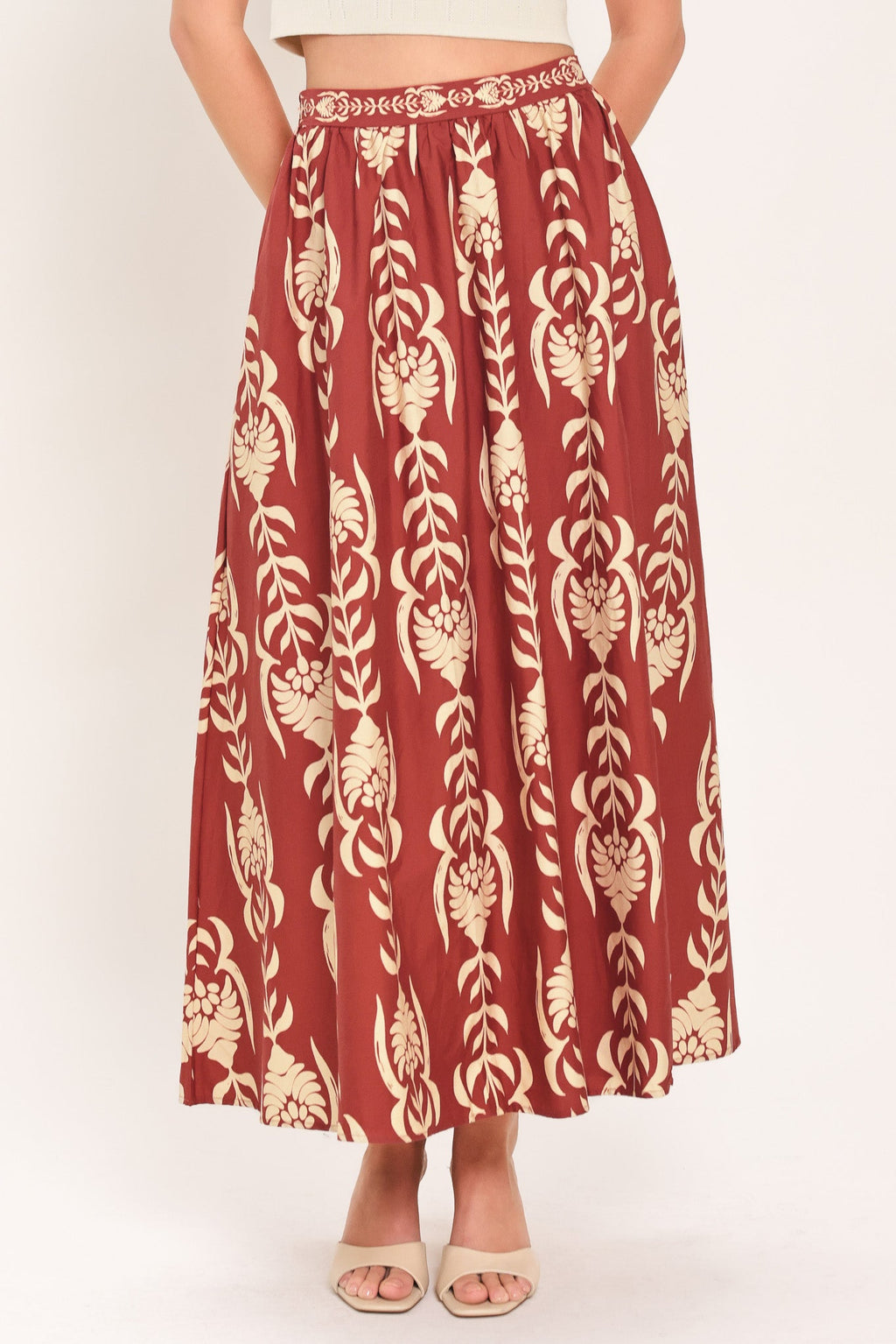 WAIKIKI SUNSET WOVEN ANKLE SKIRT