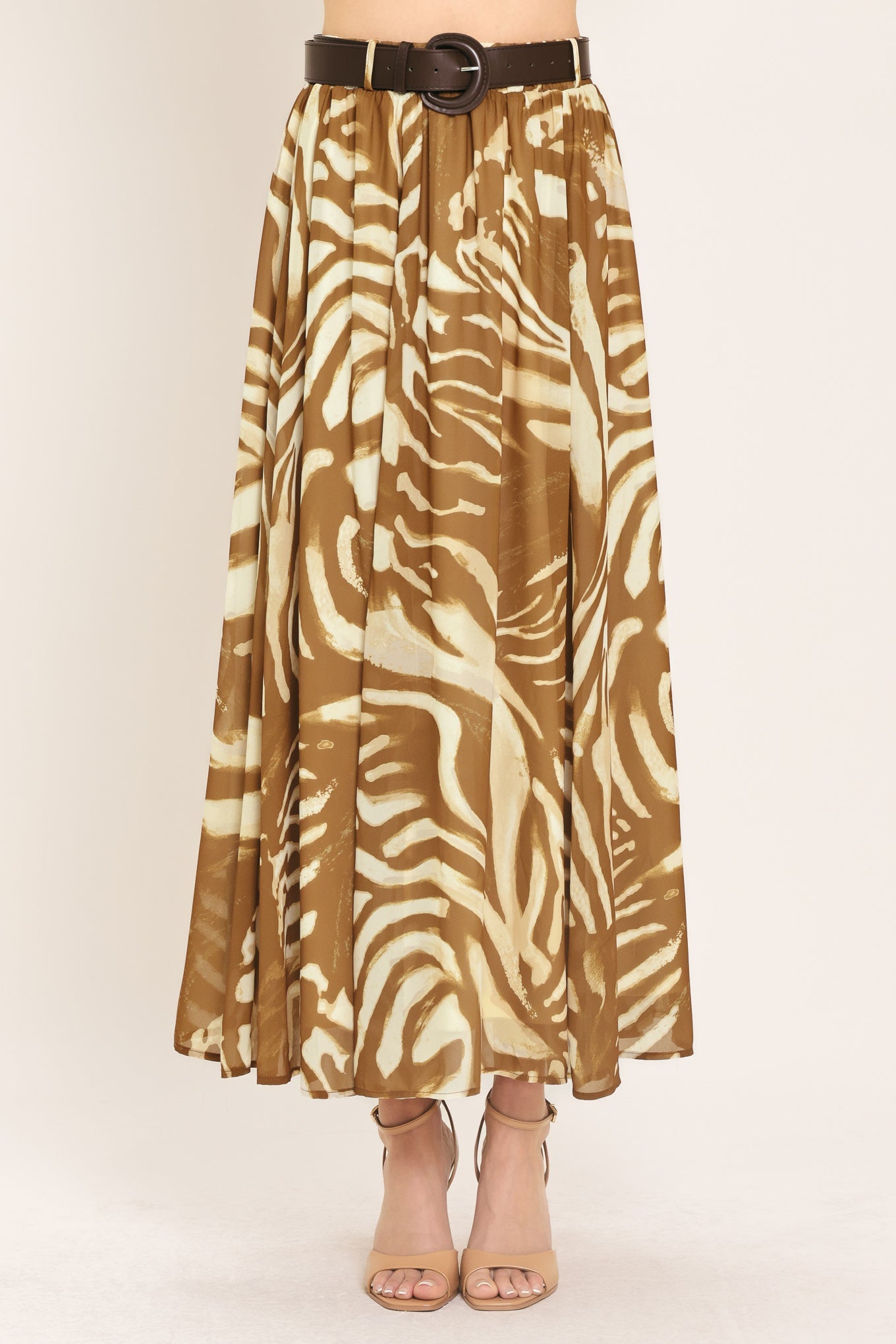 SAVANNAH BREEZE WOVEN MIDI SKIRT