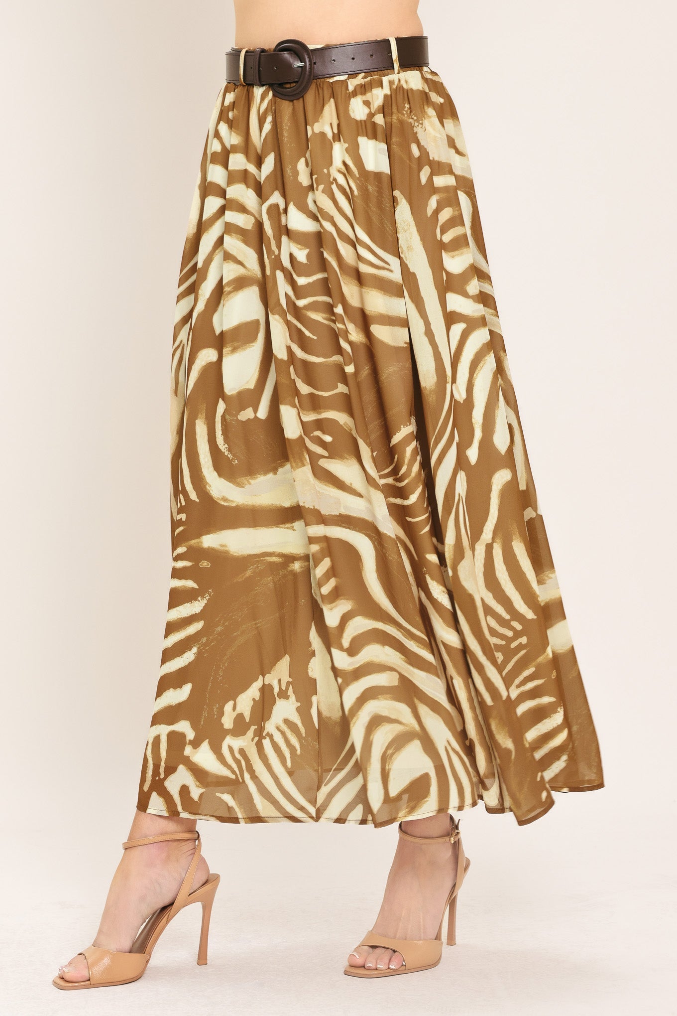 SAVANNAH BREEZE WOVEN MIDI SKIRT