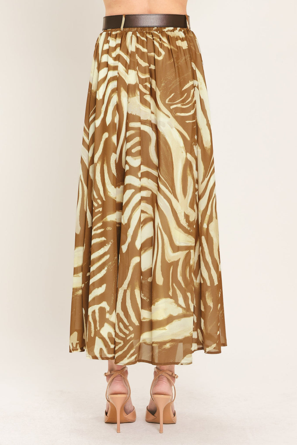 SAVANNAH BREEZE WOVEN MIDI SKIRT