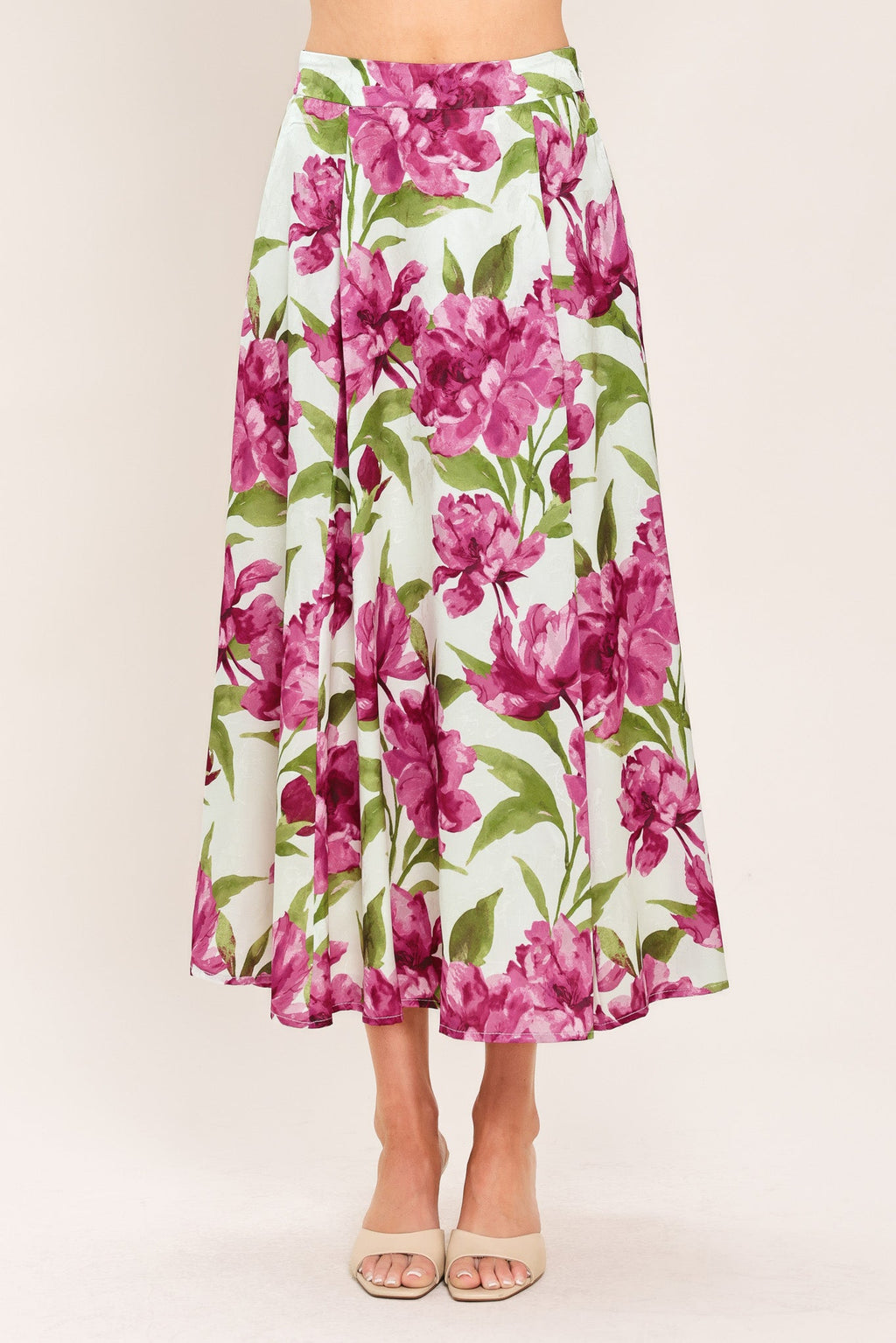 ROMANTIC ROSE WOVEN CIRCLE SKIRT