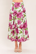 ROMANTIC ROSE WOVEN CIRCLE SKIRT
