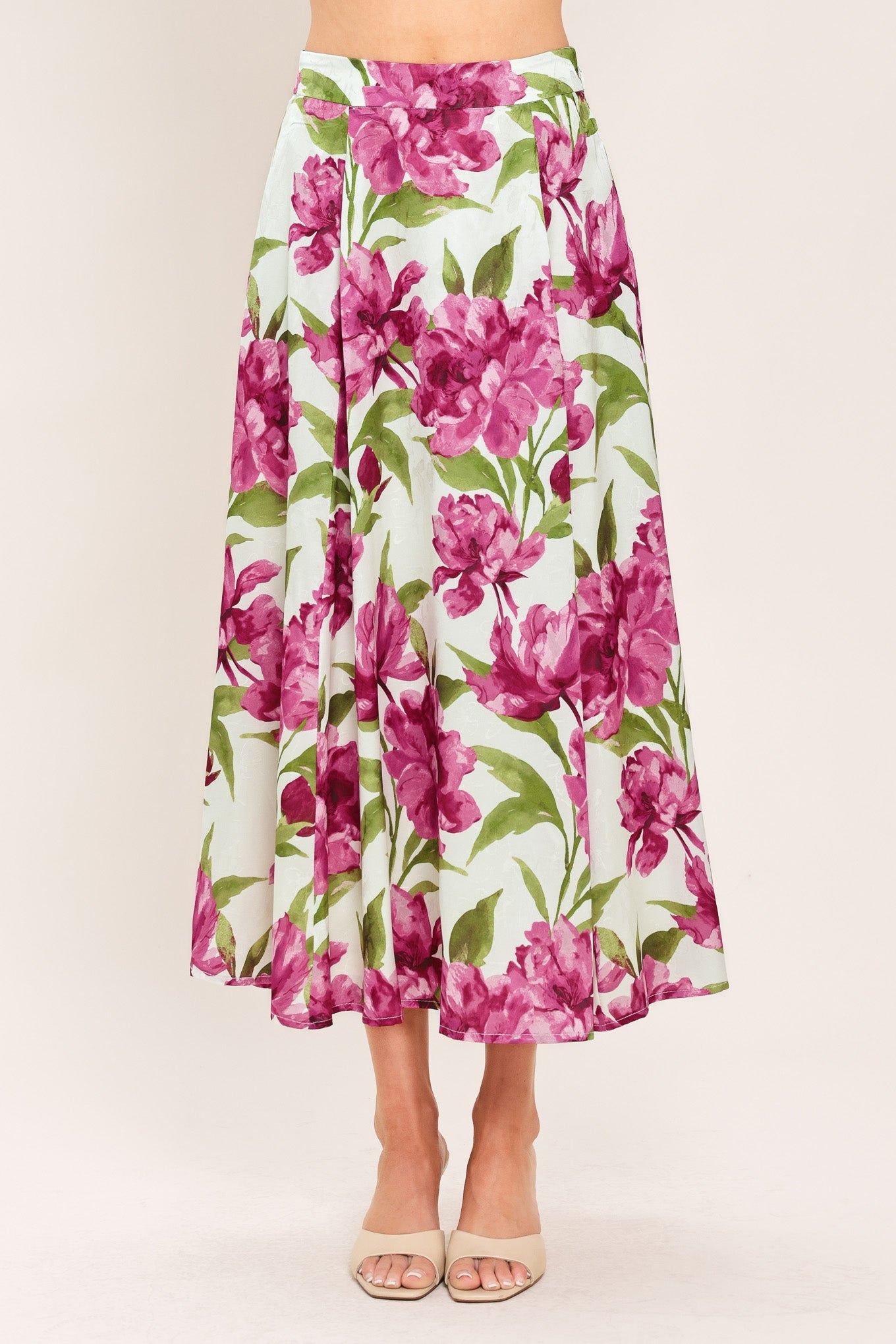 ROMANTIC ROSE WOVEN CIRCLE SKIRT