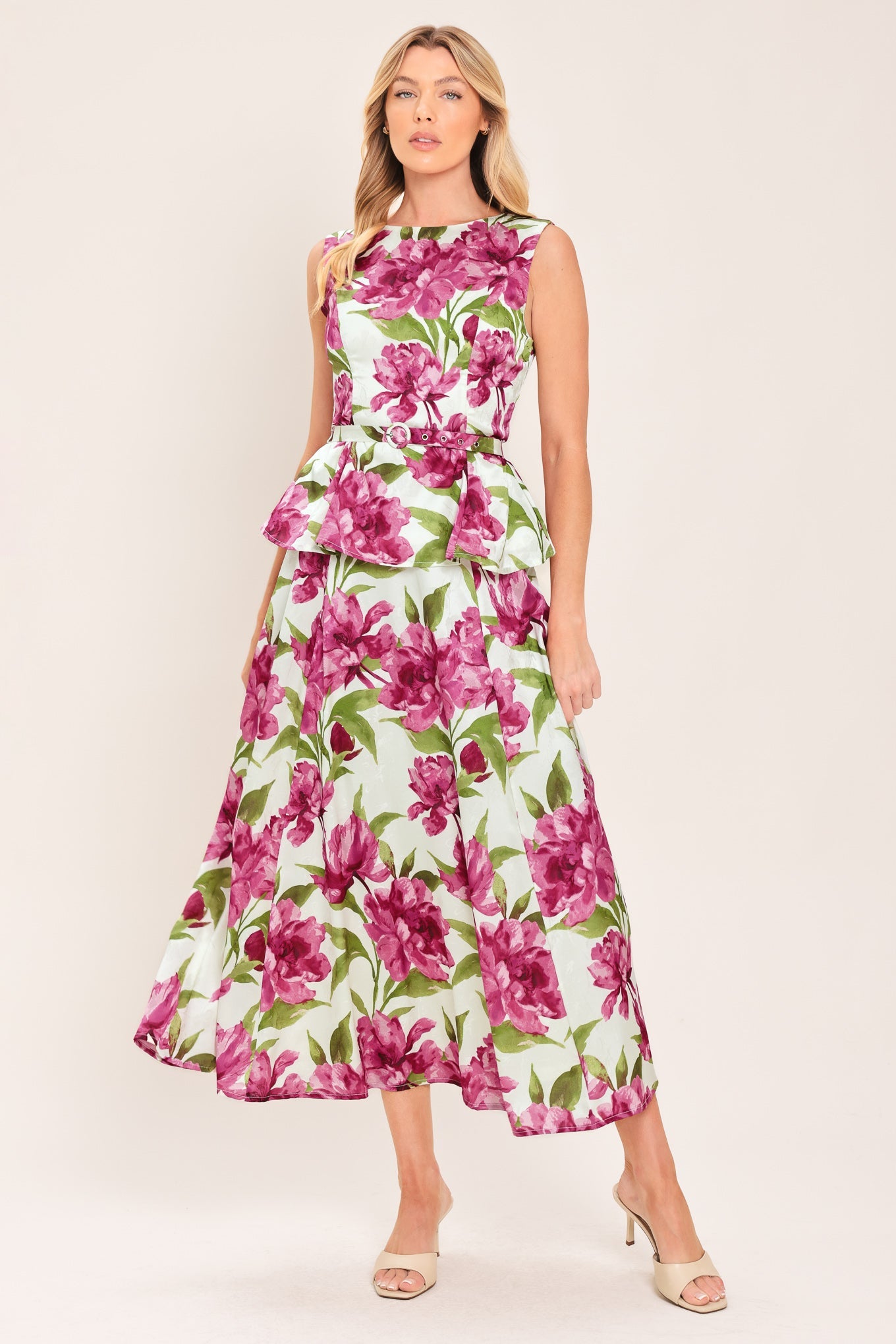 ROMANTIC ROSE WOVEN CIRCLE SKIRT