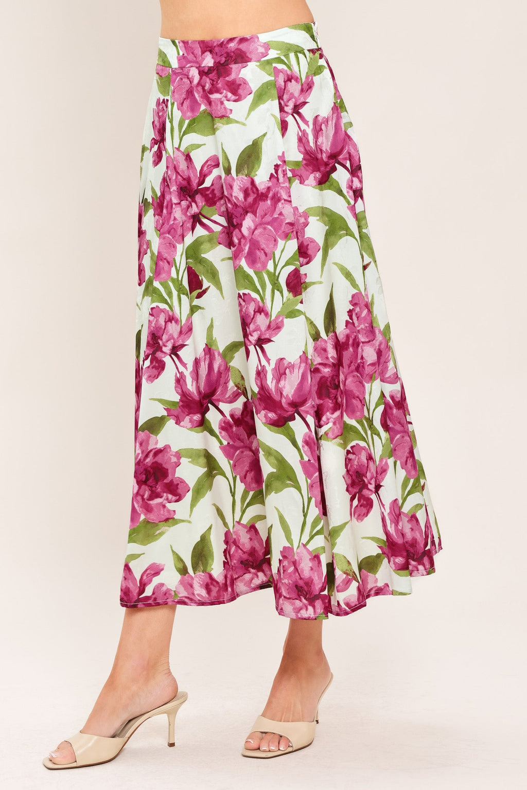 ROMANTIC ROSE WOVEN CIRCLE SKIRT
