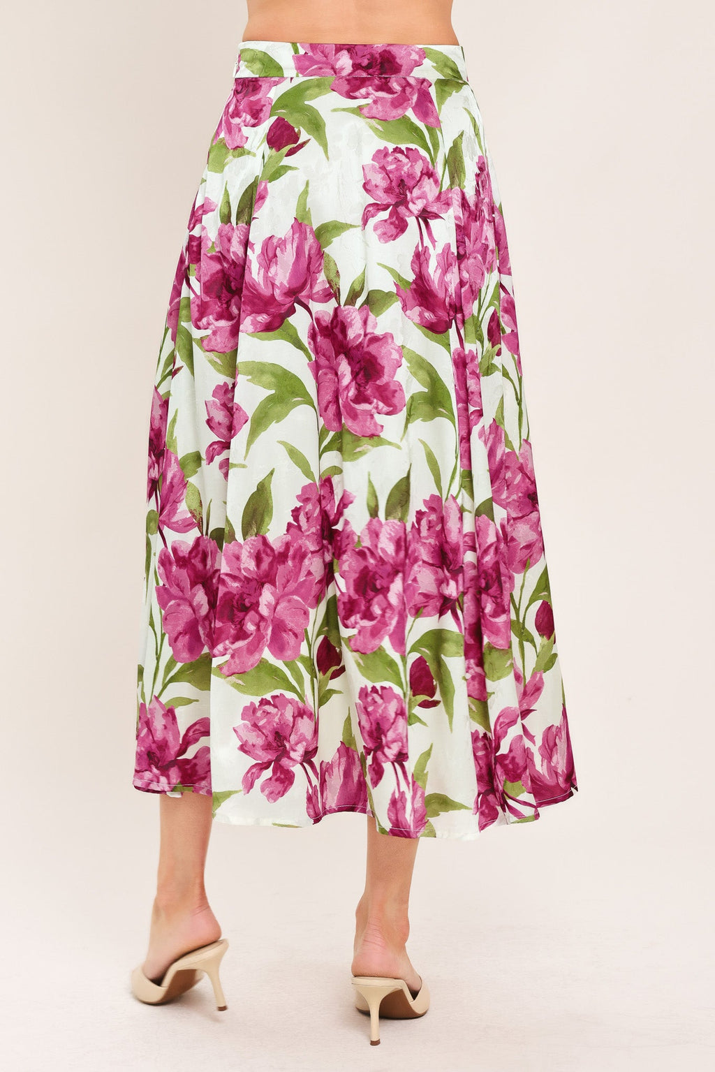 ROMANTIC ROSE WOVEN CIRCLE SKIRT