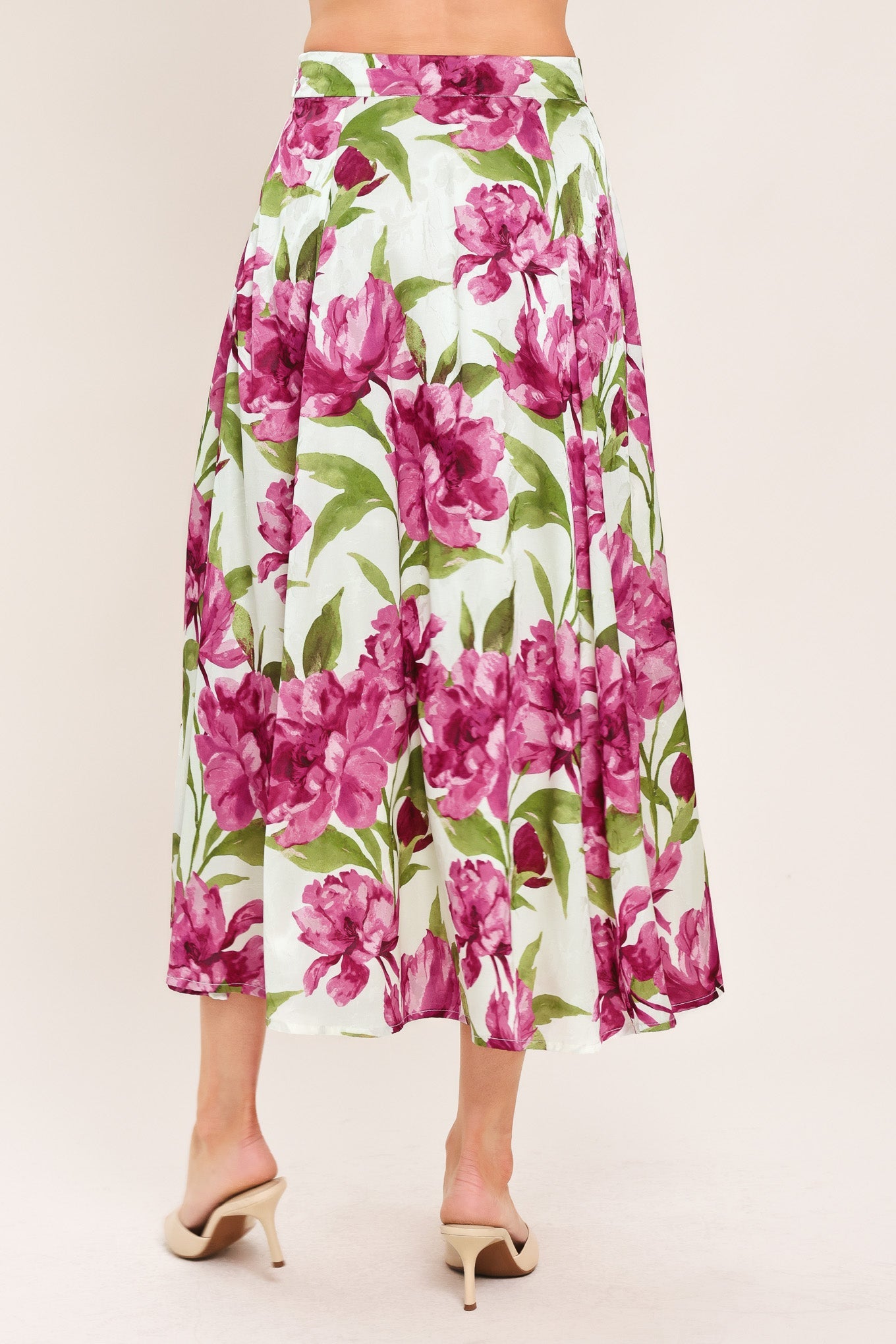 ROMANTIC ROSE WOVEN CIRCLE SKIRT