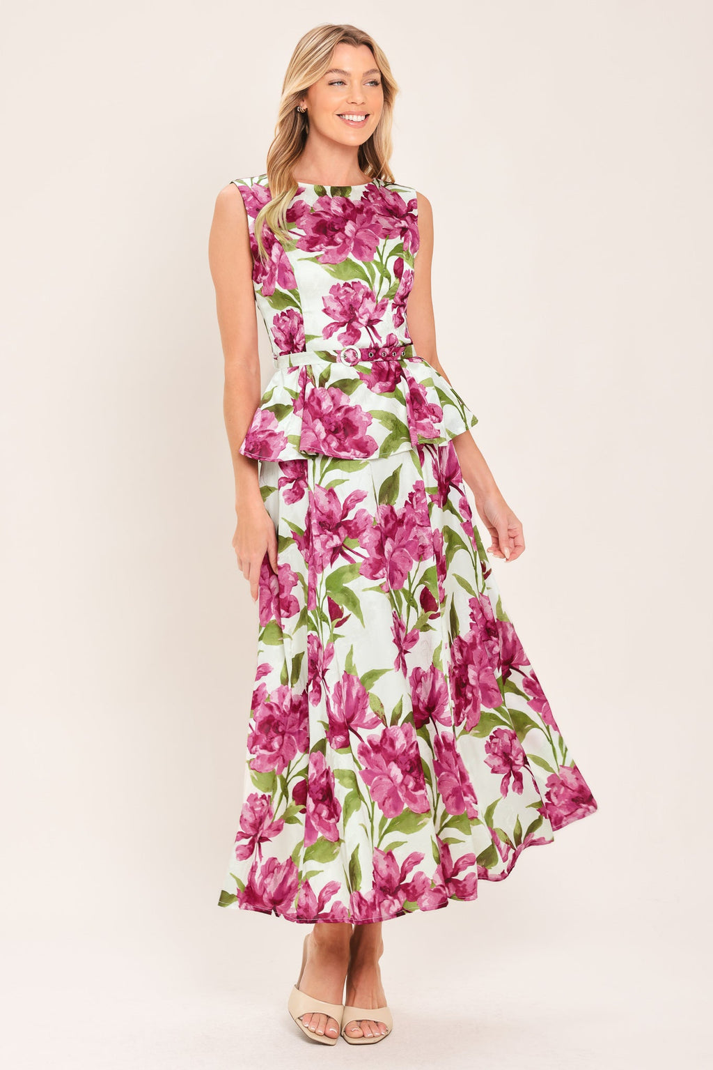 ROMANTIC ROSE WOVEN CIRCLE SKIRT