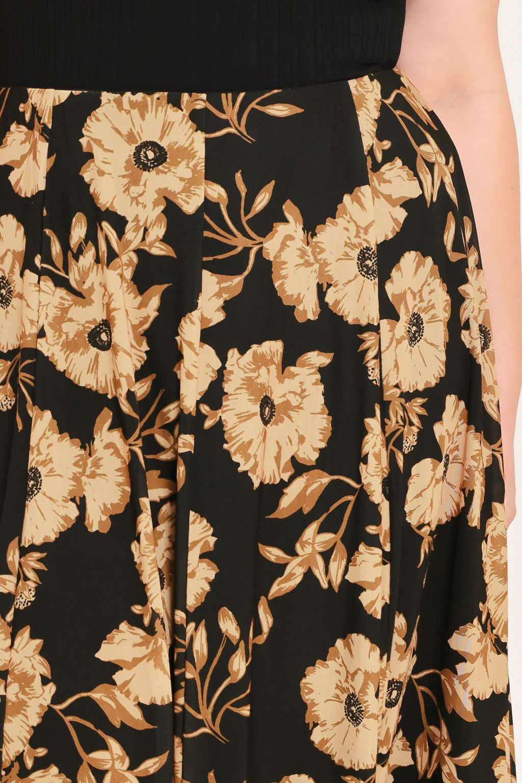EARTHEN FLOWER FANTASY POWER MESH FULL MAXI SKIRT