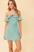 YOURS TO KEEP NAVY WOVEN ROMPER