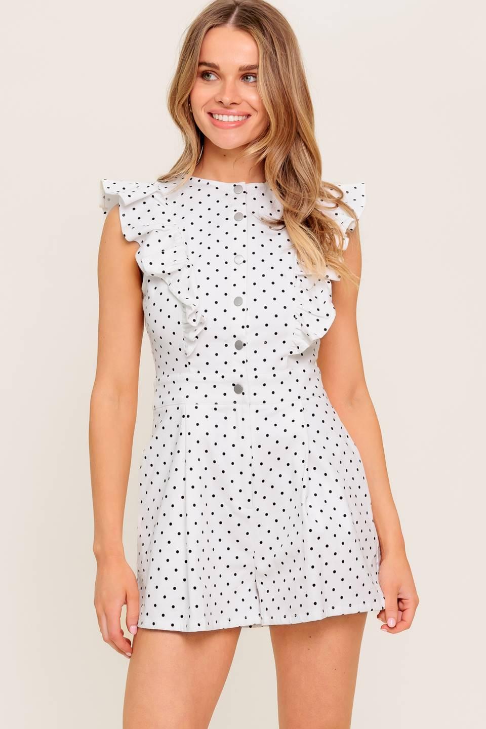 SUNNY MOOD WOVEN ROMPER