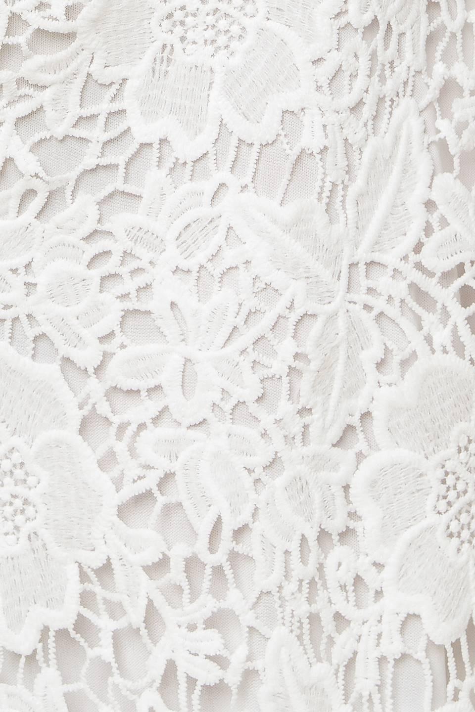JUST ENOUGH OFF WHITE WOVEN LACE JUMPSUIT