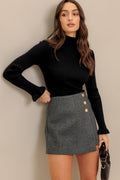 PARIS STRUCTURE WOVEN SKORT