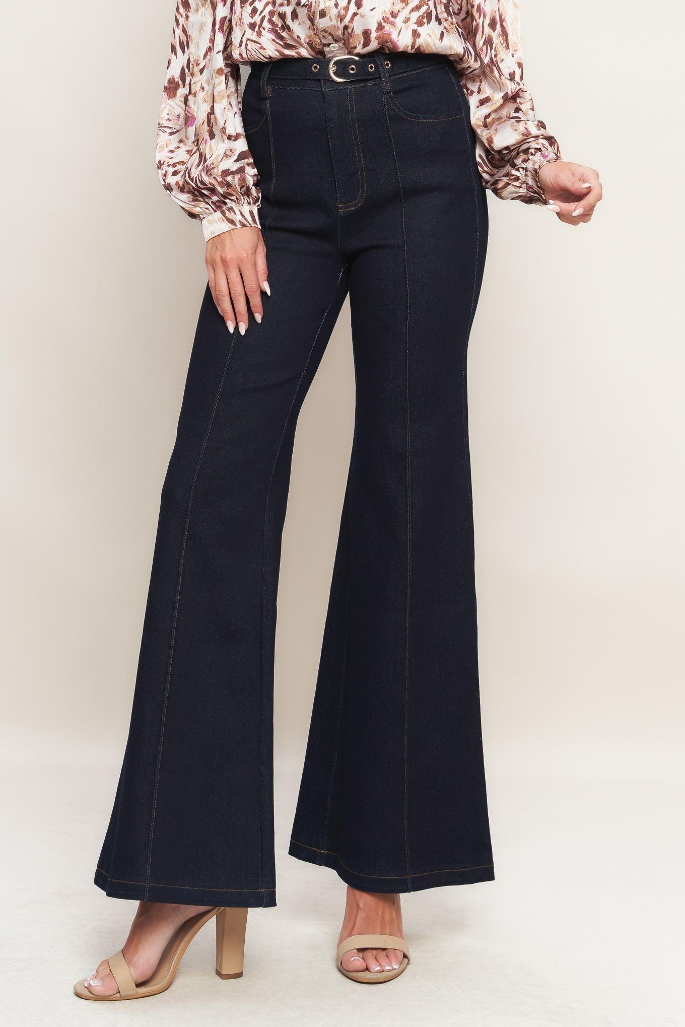 ICONIC FLARE DENIM PANTS