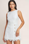 CONFIDENTLY YOURS WOVEN LACE SKORT ROMPER