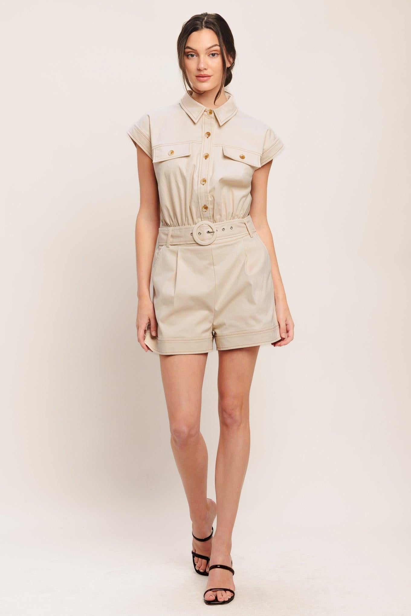 EVERYDAY UTILITY WOVEN ROMPER
