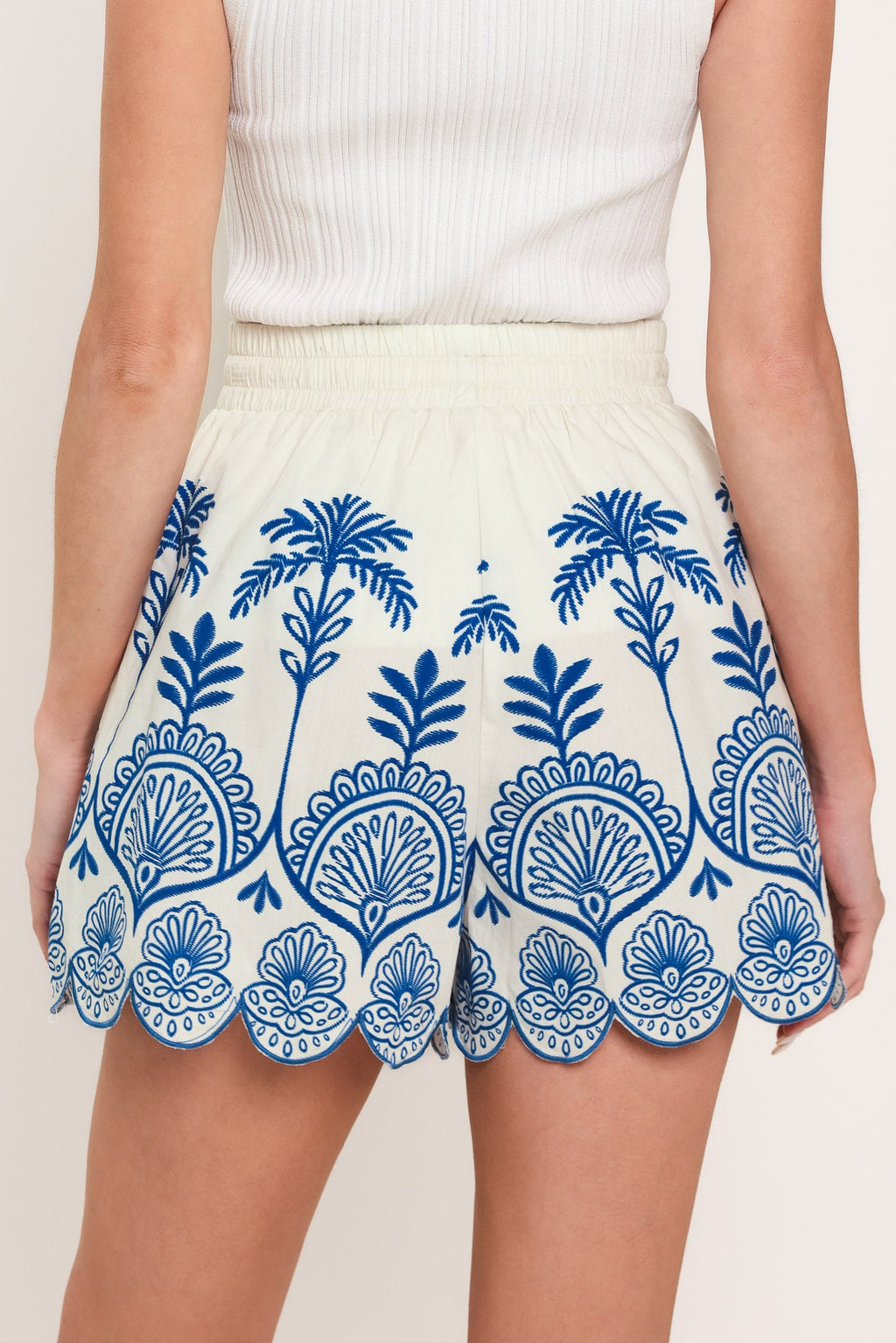COASTLINE PALM WOVEN SHORTS