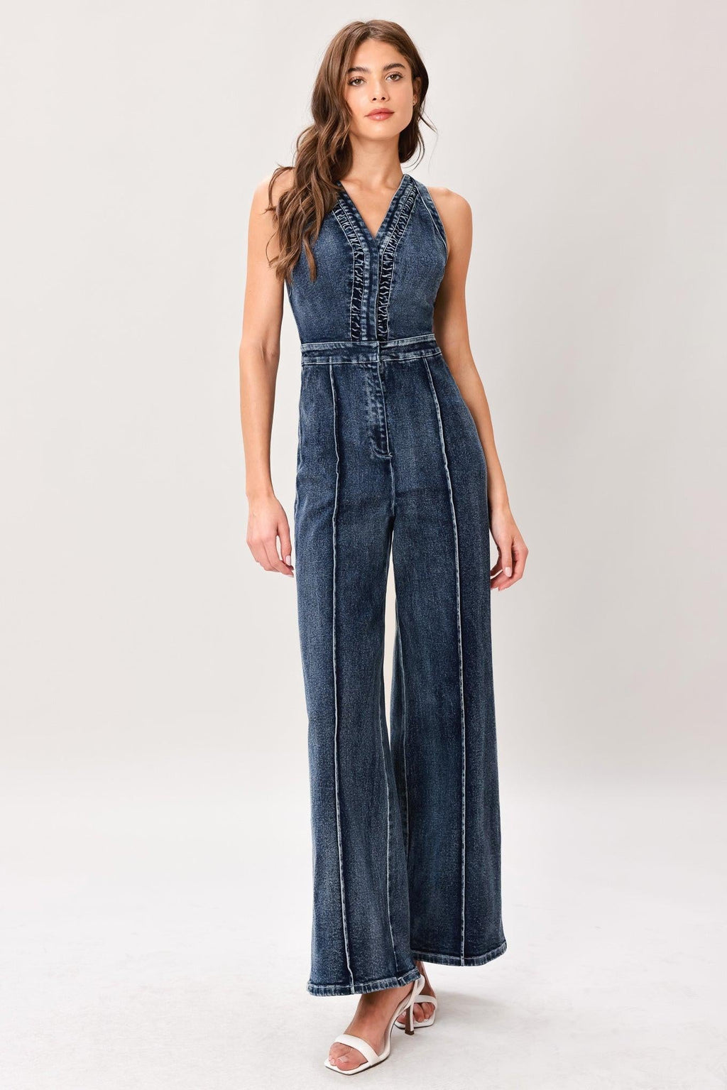 COOL STRUCTURE DENIM JUMPSUIT