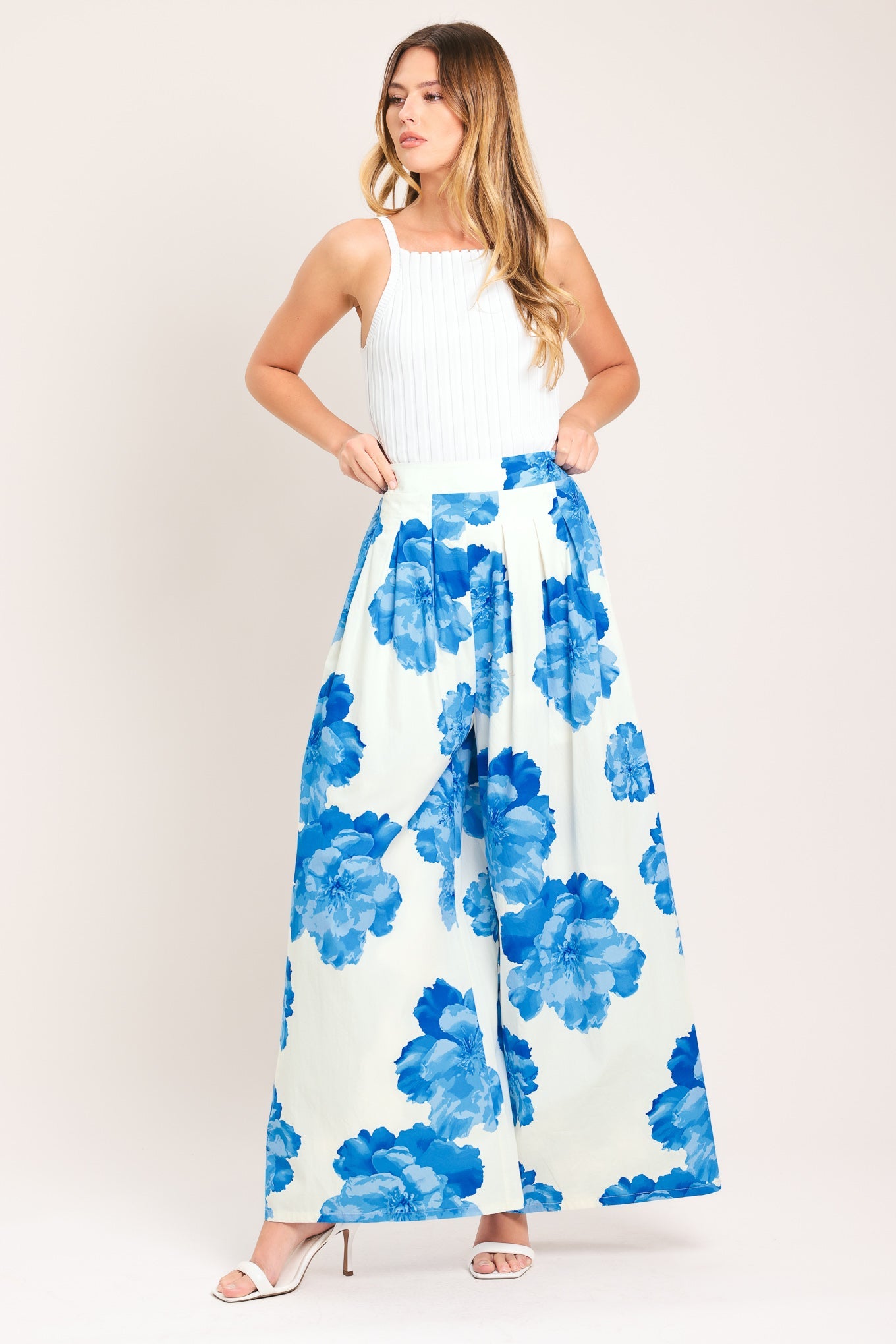 TROPIC BLUE WOVEN PANTS