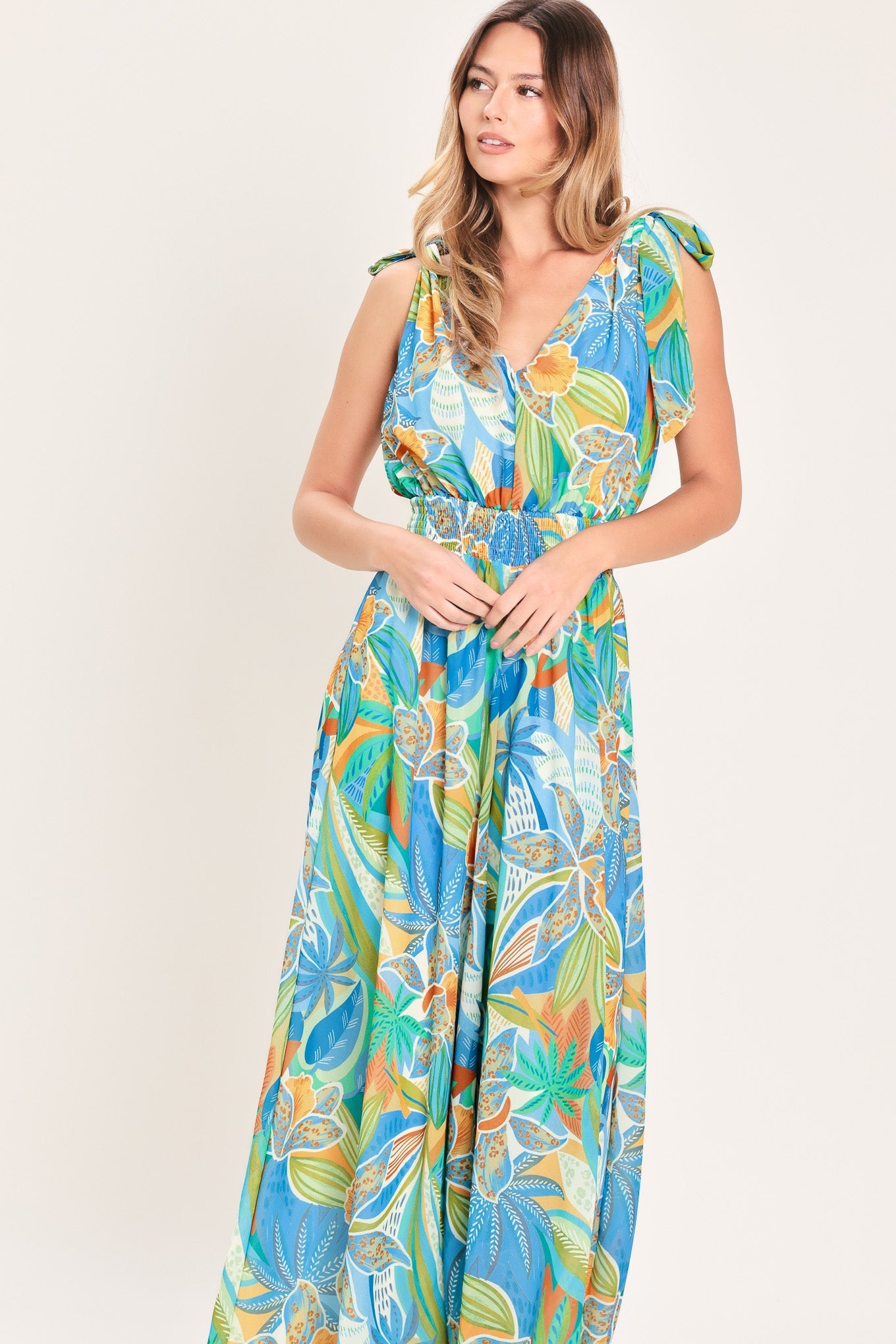 SUNSET ISLAND WOVEN JUMPSUIT
