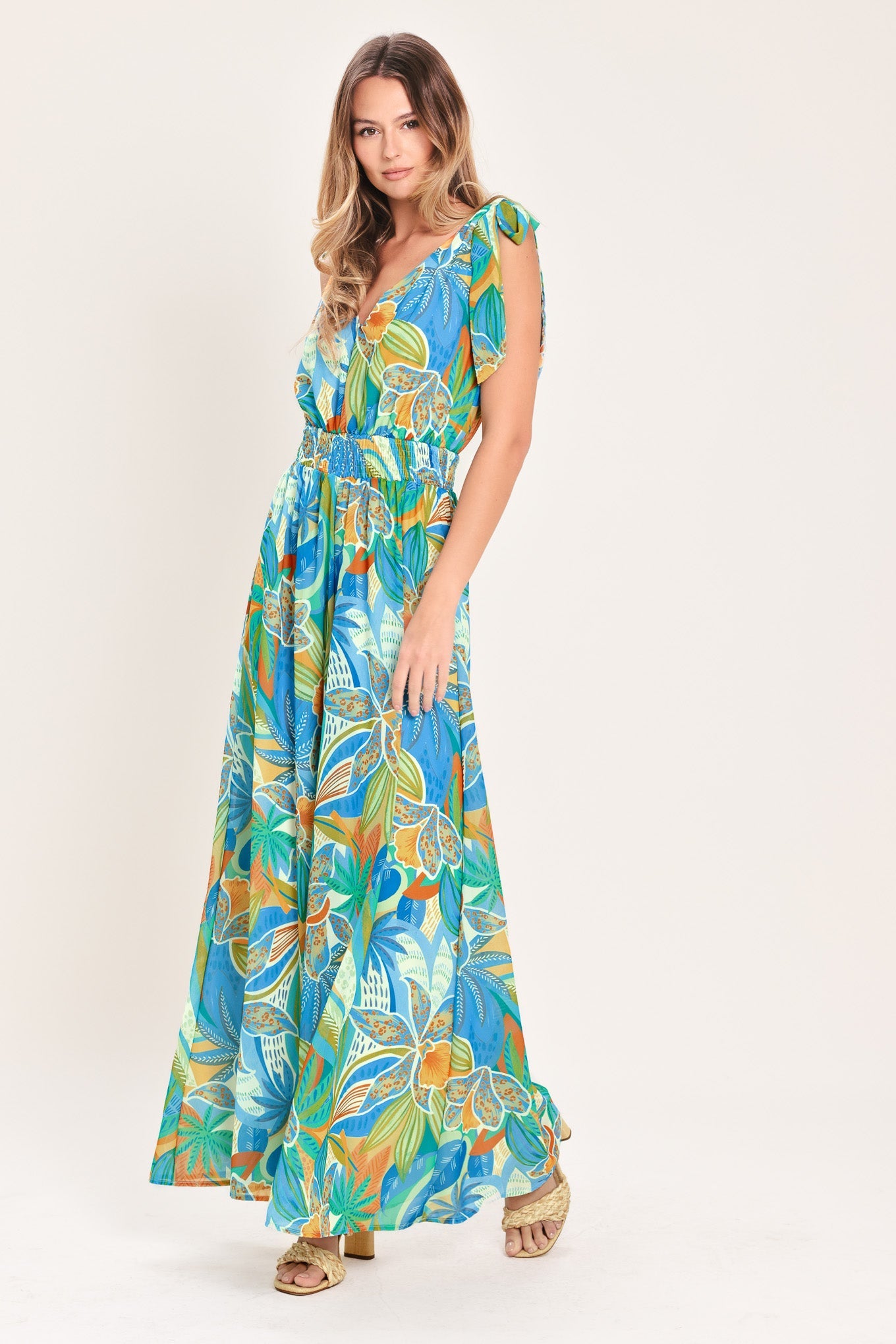 SUNSET ISLAND WOVEN JUMPSUIT