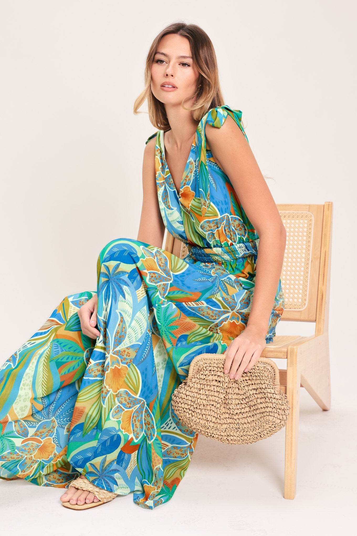 SUNSET ISLAND WOVEN JUMPSUIT