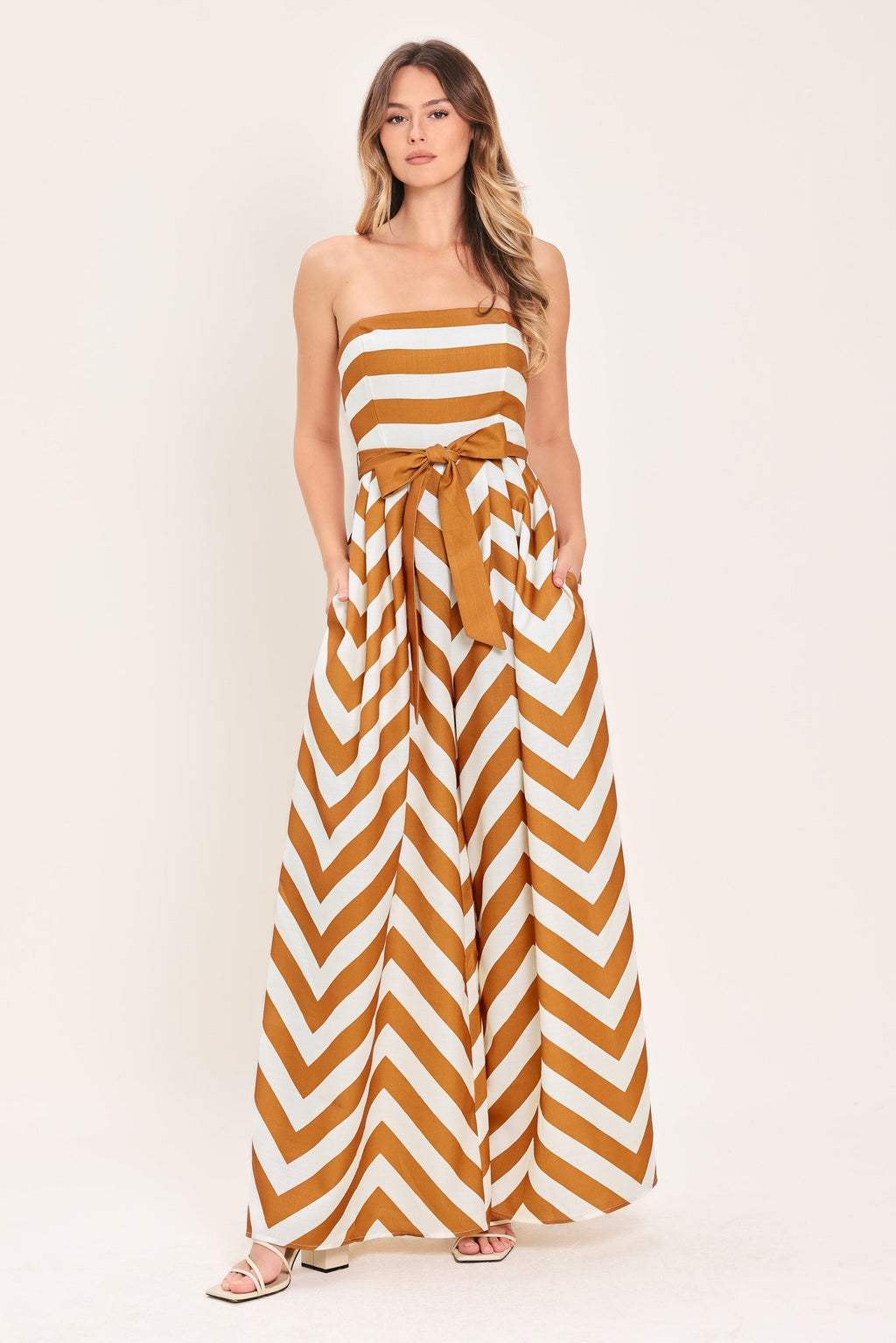 CINNAMON COAST WOVEN JUMPSUIT