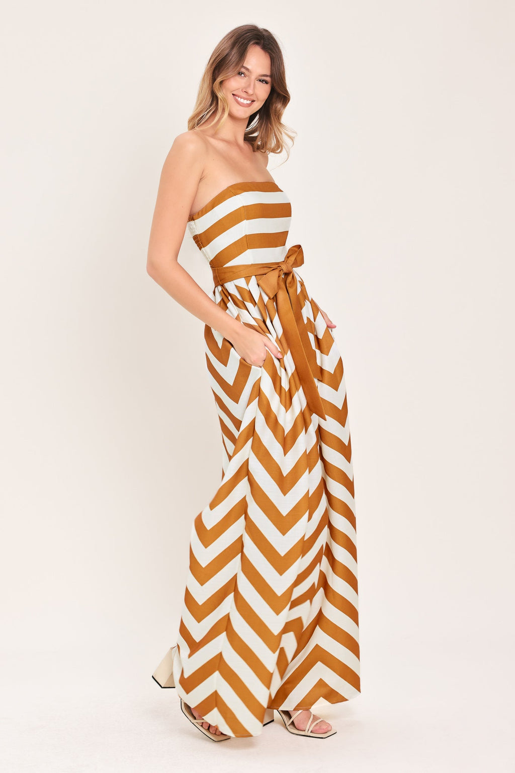 CINNAMON COAST WOVEN JUMPSUIT