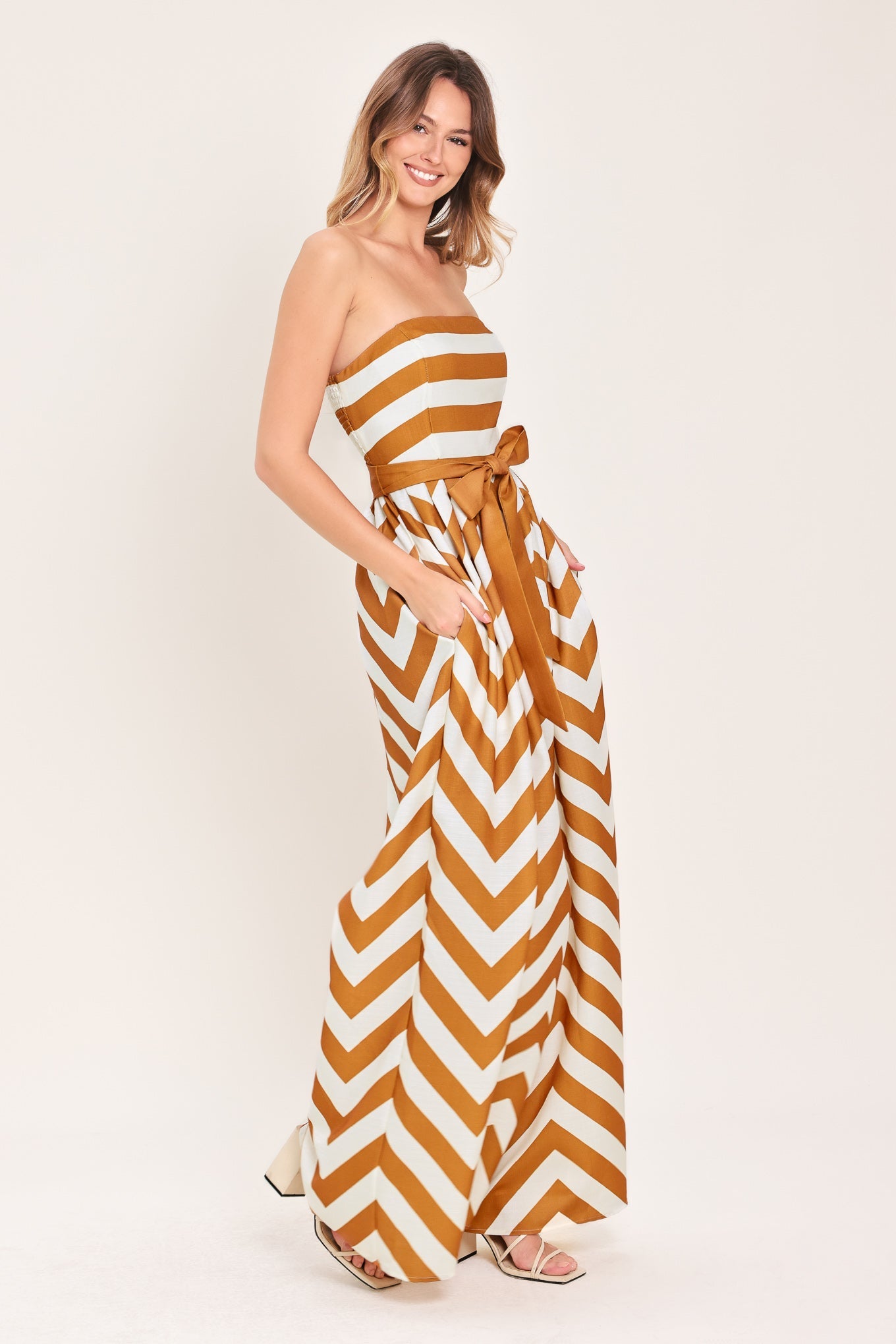 CINNAMON COAST WOVEN JUMPSUIT