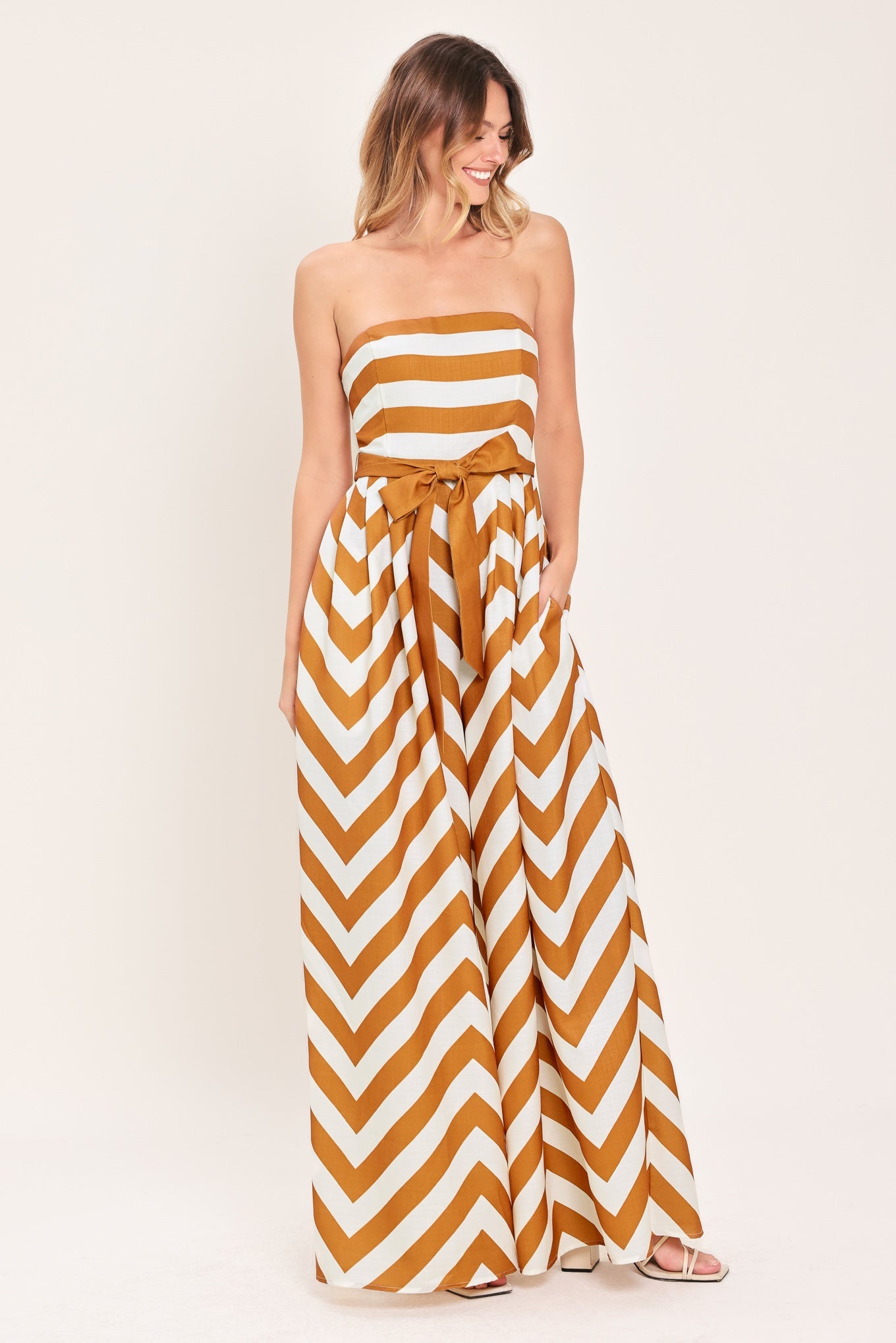 CINNAMON COAST WOVEN JUMPSUIT