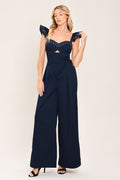 CLASSIC EVENING WOVEN JUMPSUIT