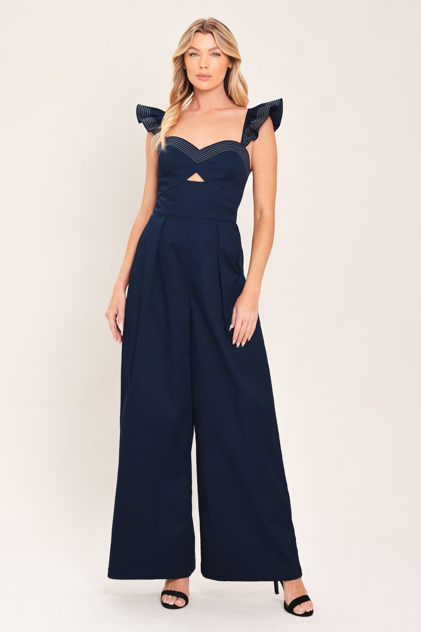 CLASSIC EVENING WOVEN JUMPSUIT