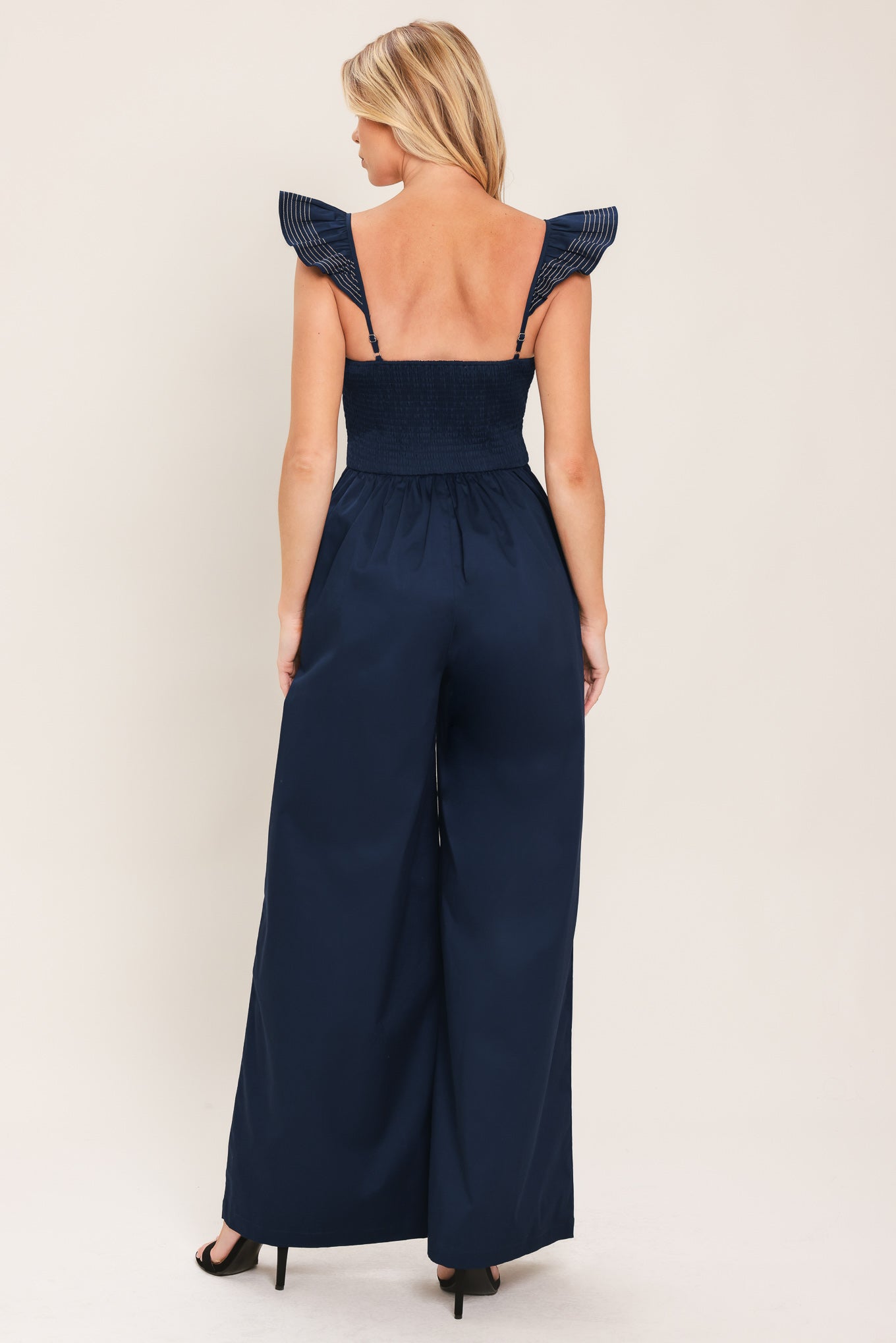 CLASSIC EVENING WOVEN JUMPSUIT
