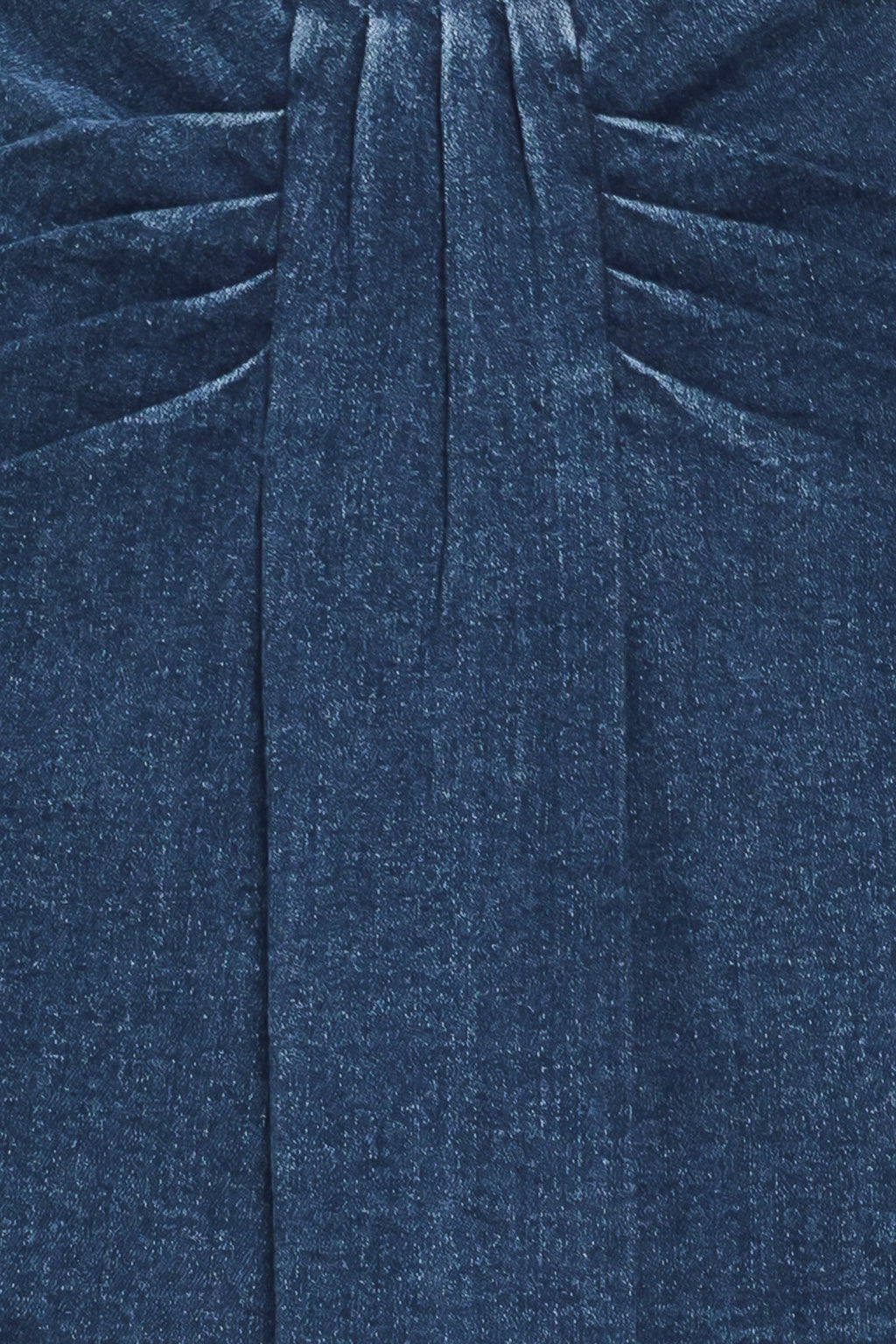 INDIGO RUCHING DENIM SKORT