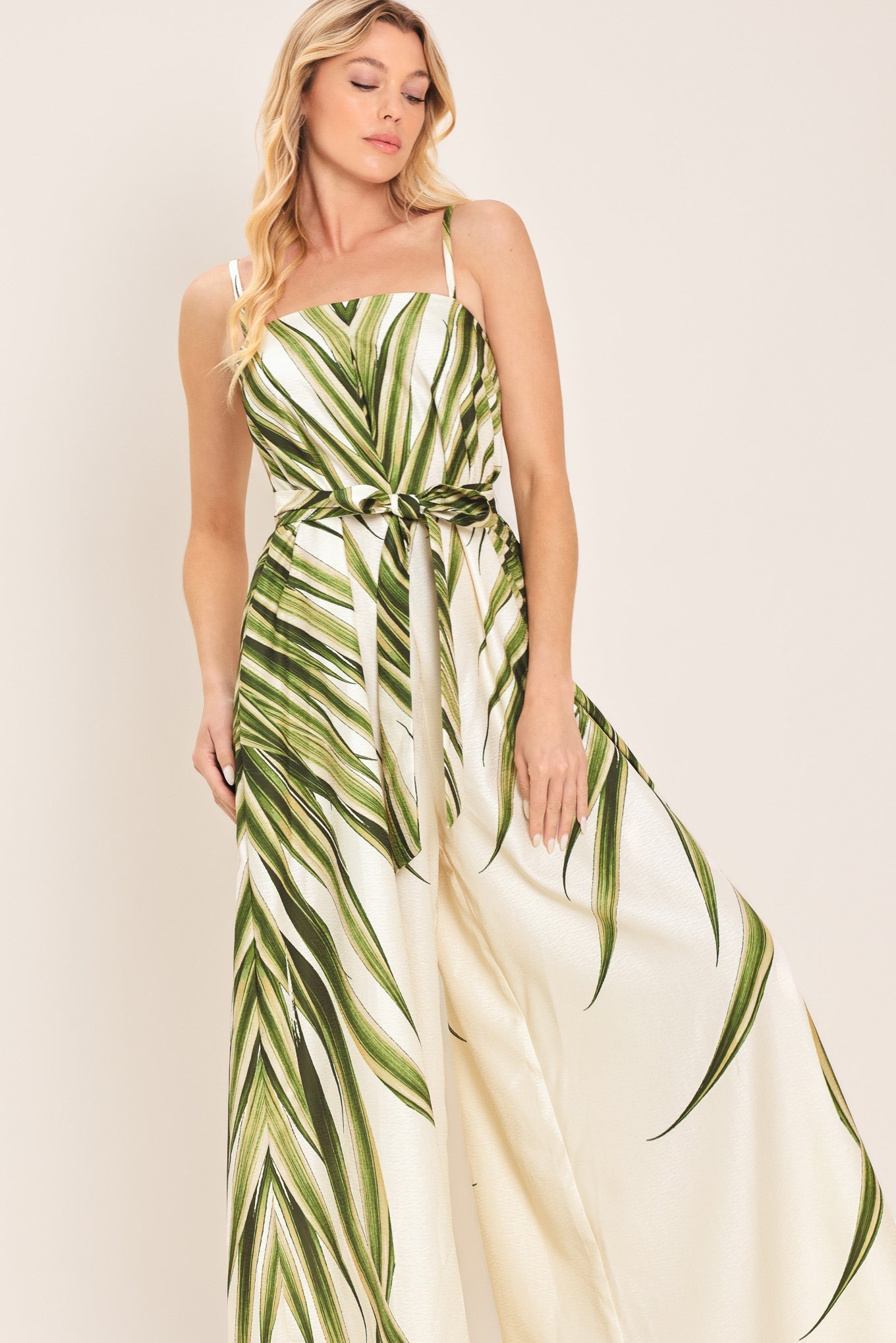 RESORT CANVAS WOVEN JUMPSUIT