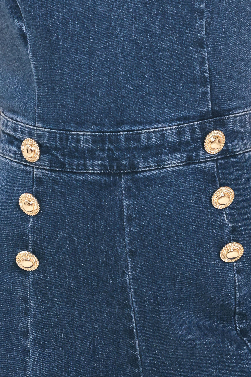 BLUE JEAN HALTER DENIM JUMPSUIT