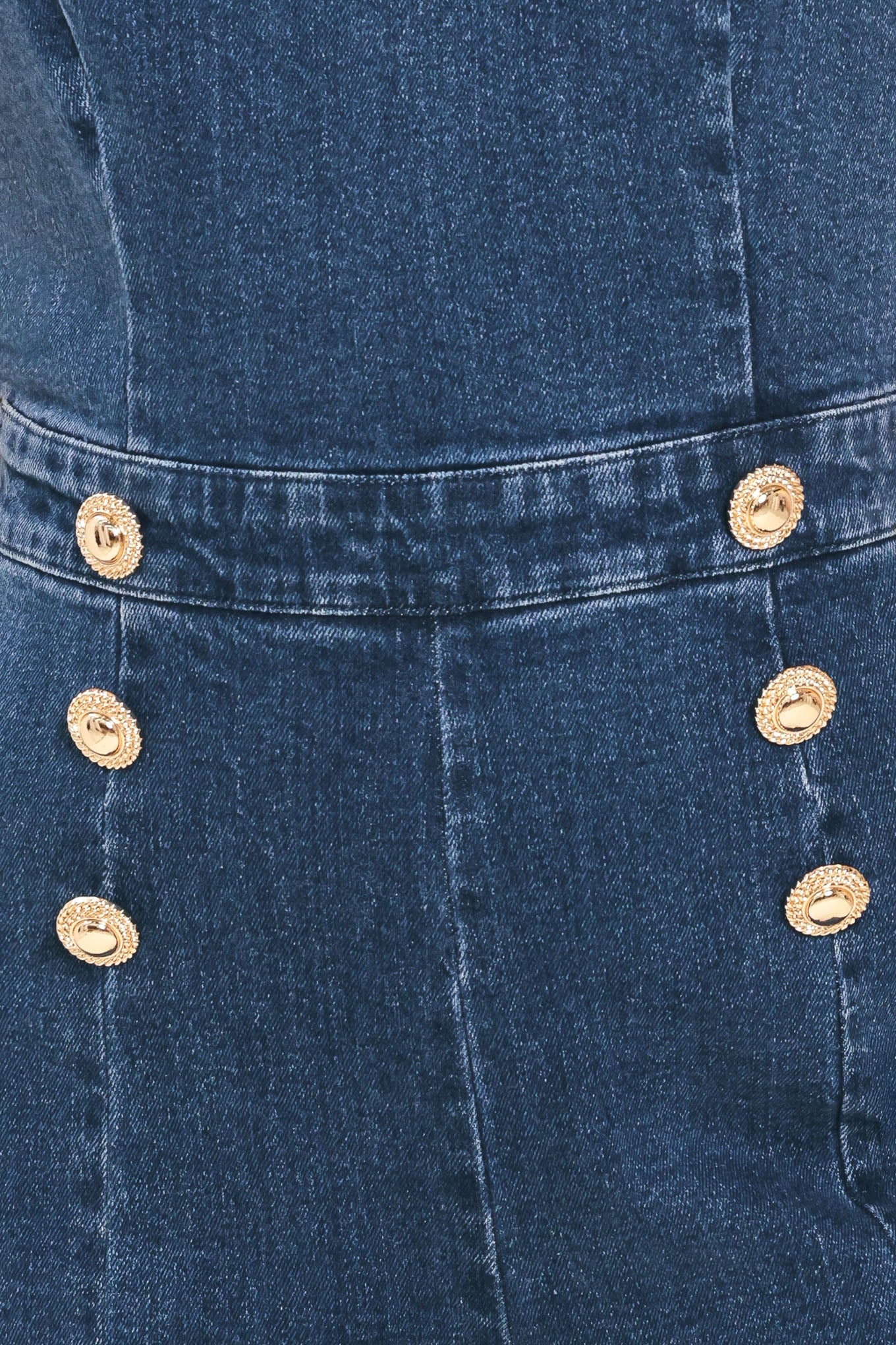 BLUE JEAN HALTER DENIM JUMPSUIT