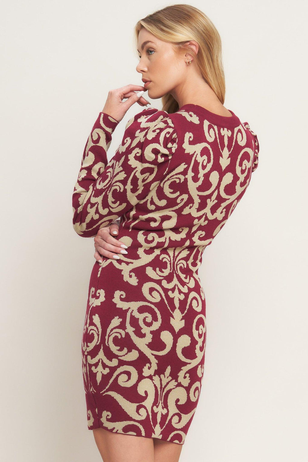 BASK IN LOVE SWEATER MINI DRESS