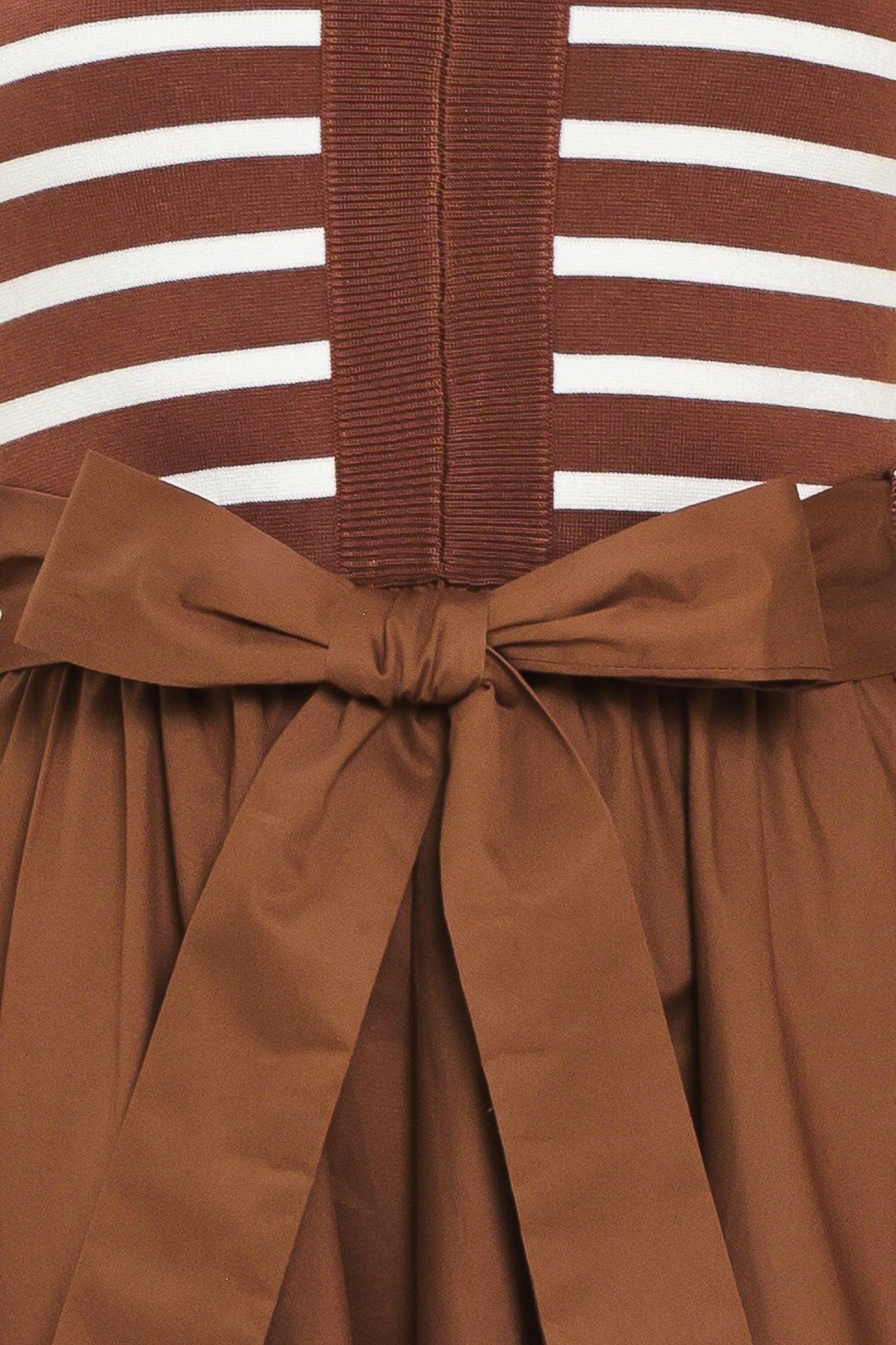 ESPRESSO SAILOR SWEATER WOVEN MIDI DRESS