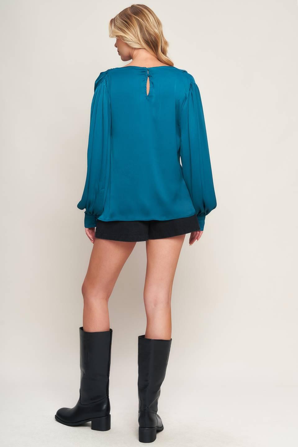 GARDEN SENSATION SATIN TOP