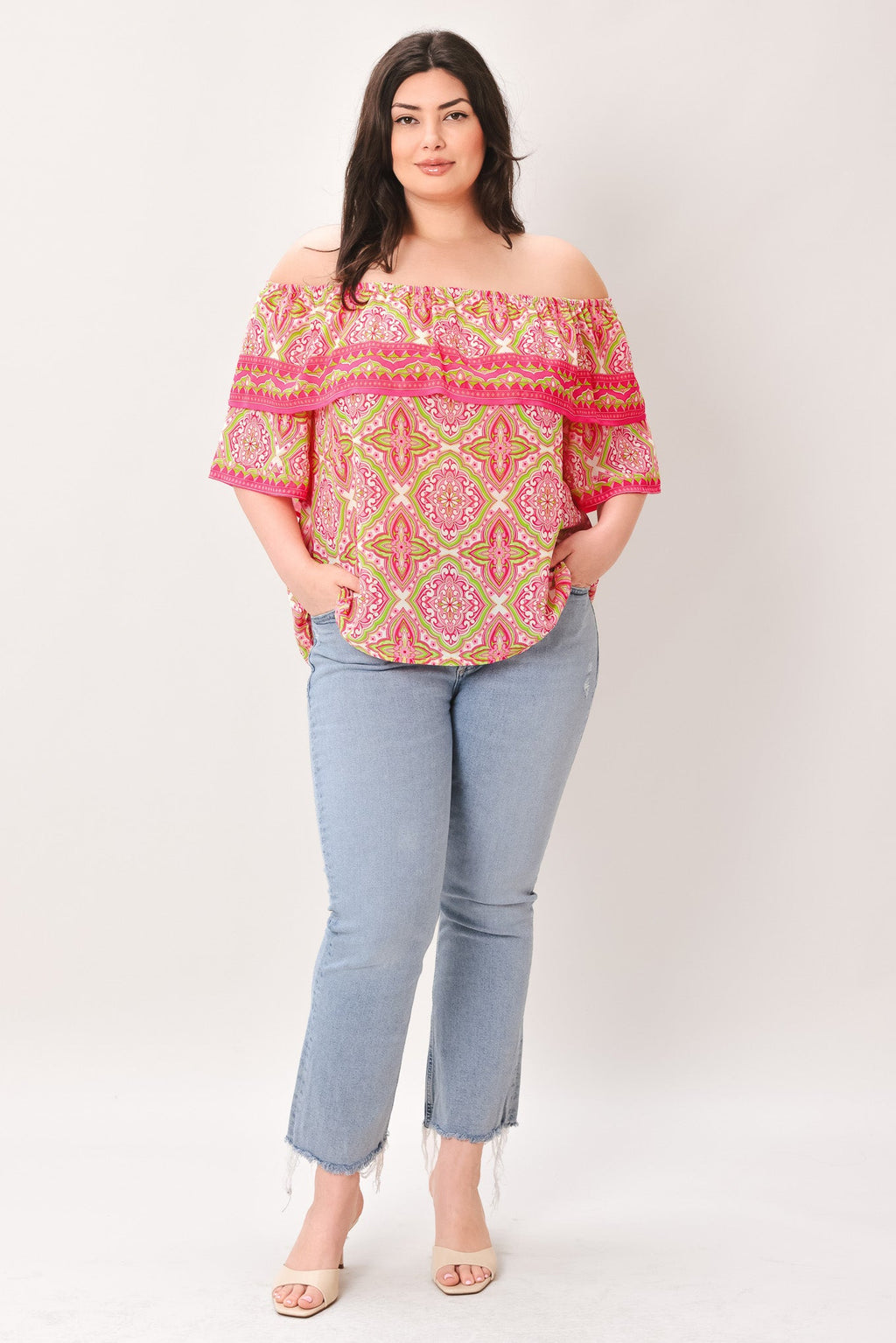 SPREAD CHEER WOVEN TOP