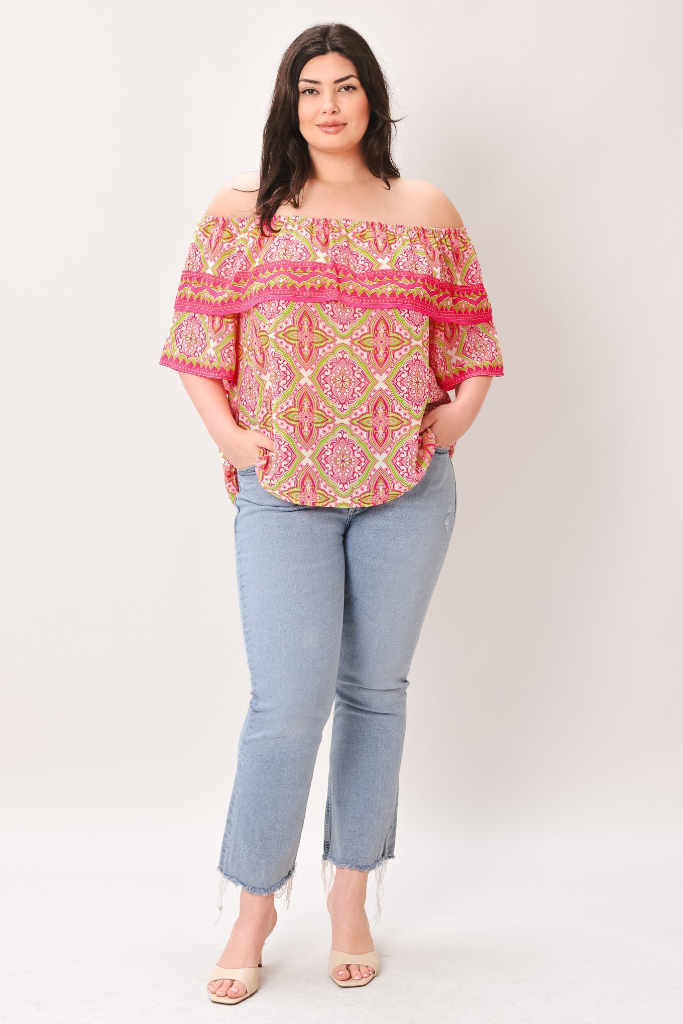 SPREAD CHEER WOVEN TOP