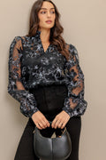 SHARE MY DAY WOVEN ORGANZA TOP