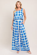 ISLAND SHELL WOVEN TOP AND PANT SET