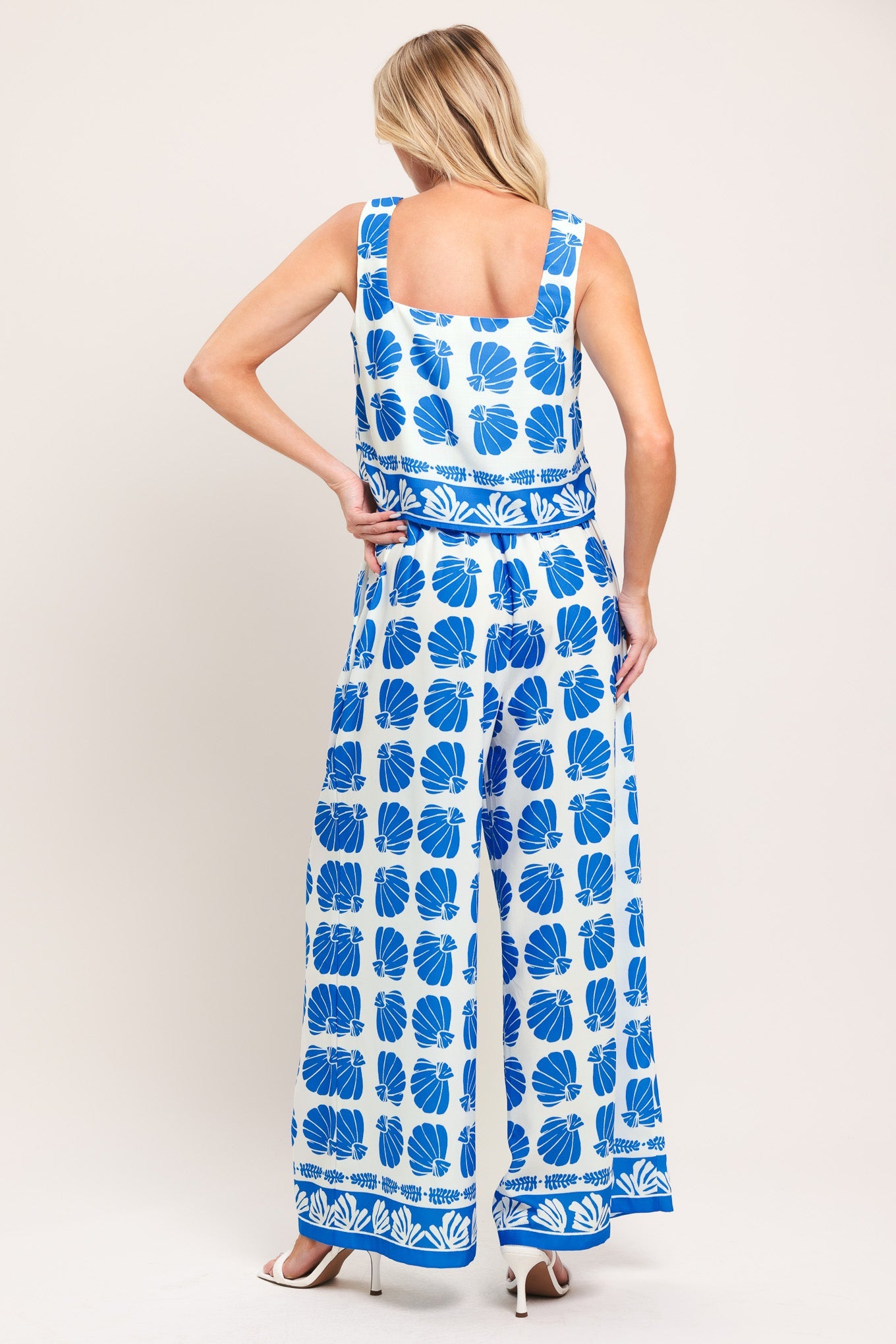 ISLAND SHELL WOVEN TOP AND PANT SET