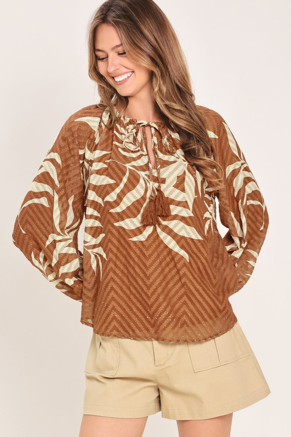 WARM BREEZE WOVEN TOP
