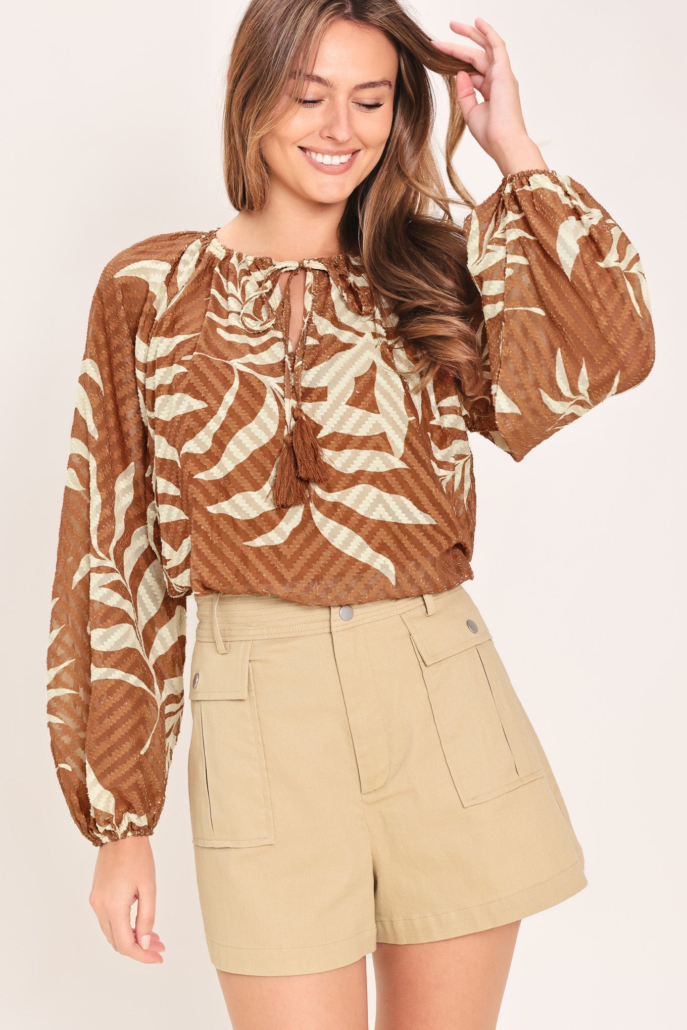 WARM BREEZE WOVEN TOP