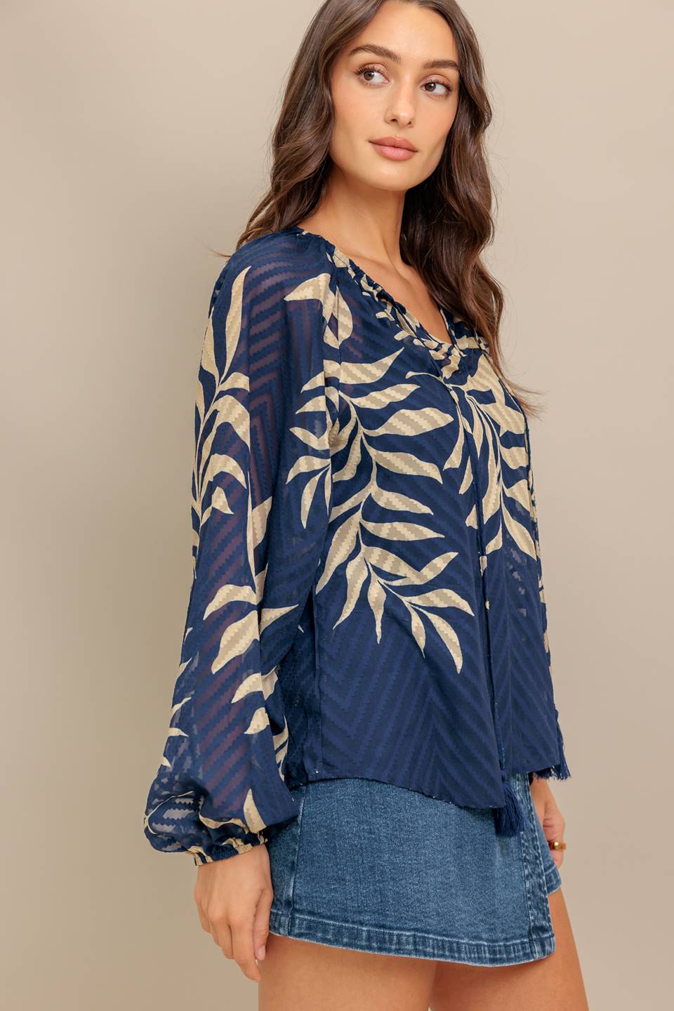 WARM BREEZE WOVEN TOP