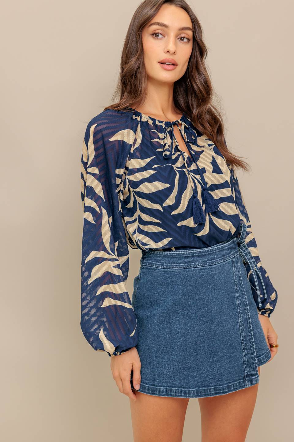 WARM BREEZE WOVEN TOP